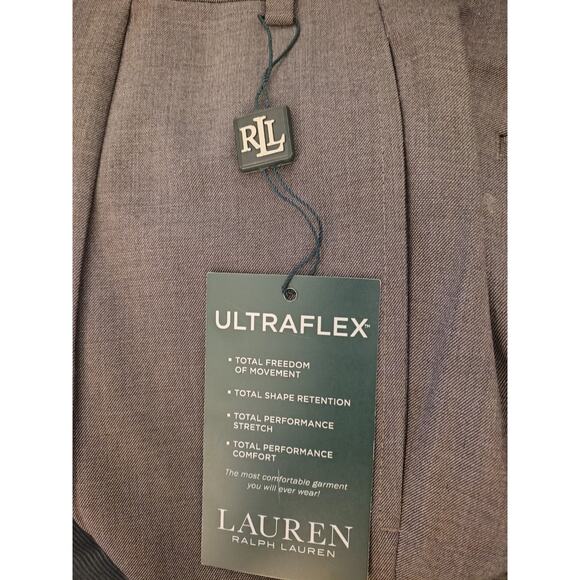 Lauren Ralph Lauren UltraFlex Pleated Cuffed Performance Dress Pants 44 x 32 NWT - Picture 6 of 7